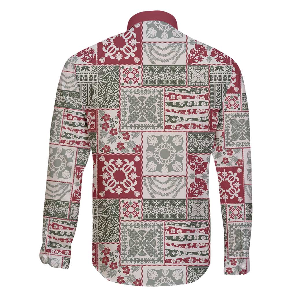 Mele Kalikimaka Hawaii Christmas Family Matching Long Sleeve Bodycon Dress and Hawaiian Shirt Aloha Spirit with Hawaiian Quilt Pattern - Polynesian Pride