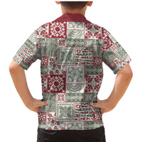 Mele Kalikimaka Hawaii Christmas Family Matching Mermaid Dress and Hawaiian Shirt Aloha Spirit with Hawaiian Quilt Pattern - Polynesian Pride