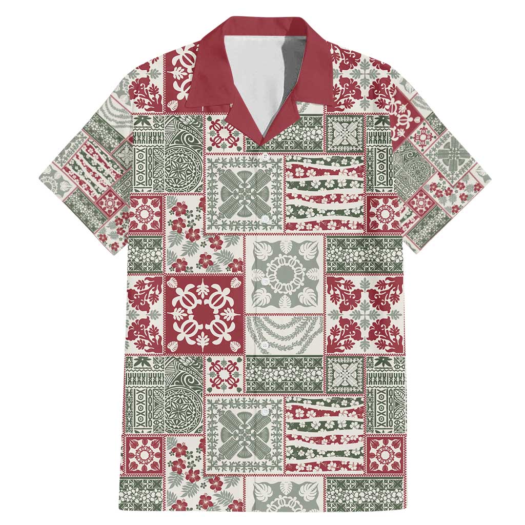 Mele Kalikimaka Hawaii Christmas Family Matching Mermaid Dress and Hawaiian Shirt Aloha Spirit with Hawaiian Quilt Pattern - Polynesian Pride