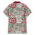 Mele Kalikimaka Hawaii Christmas Family Matching Off Shoulder Short Dress and Hawaiian Shirt Aloha Spirit with Hawaiian Quilt Pattern - Polynesian Pride