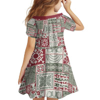 Mele Kalikimaka Hawaii Christmas Family Matching Short Sleeve Bodycon Dress and Hawaiian Shirt Aloha Spirit with Hawaiian Quilt Pattern - Polynesian Pride