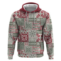 Mele Kalikimaka Hawaii Christmas Hoodie Aloha Spirit with Hawaiian Quilt Pattern - Polynesian Pride