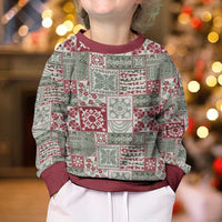 Mele Kalikimaka Hawaii Christmas Kid Ugly Christmas Sweater Aloha Spirit with Hawaiian Quilt Pattern - Polynesian Pride