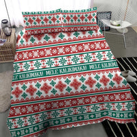 Mele Kalikimaka Hawaii Christmas Bedding Set Hawaiian Quilt Pattern Style - Polynesian Pride