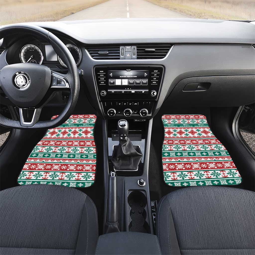 Mele Kalikimaka Hawaii Christmas Car Mats Hawaiian Quilt Pattern Style - Polynesian Pride