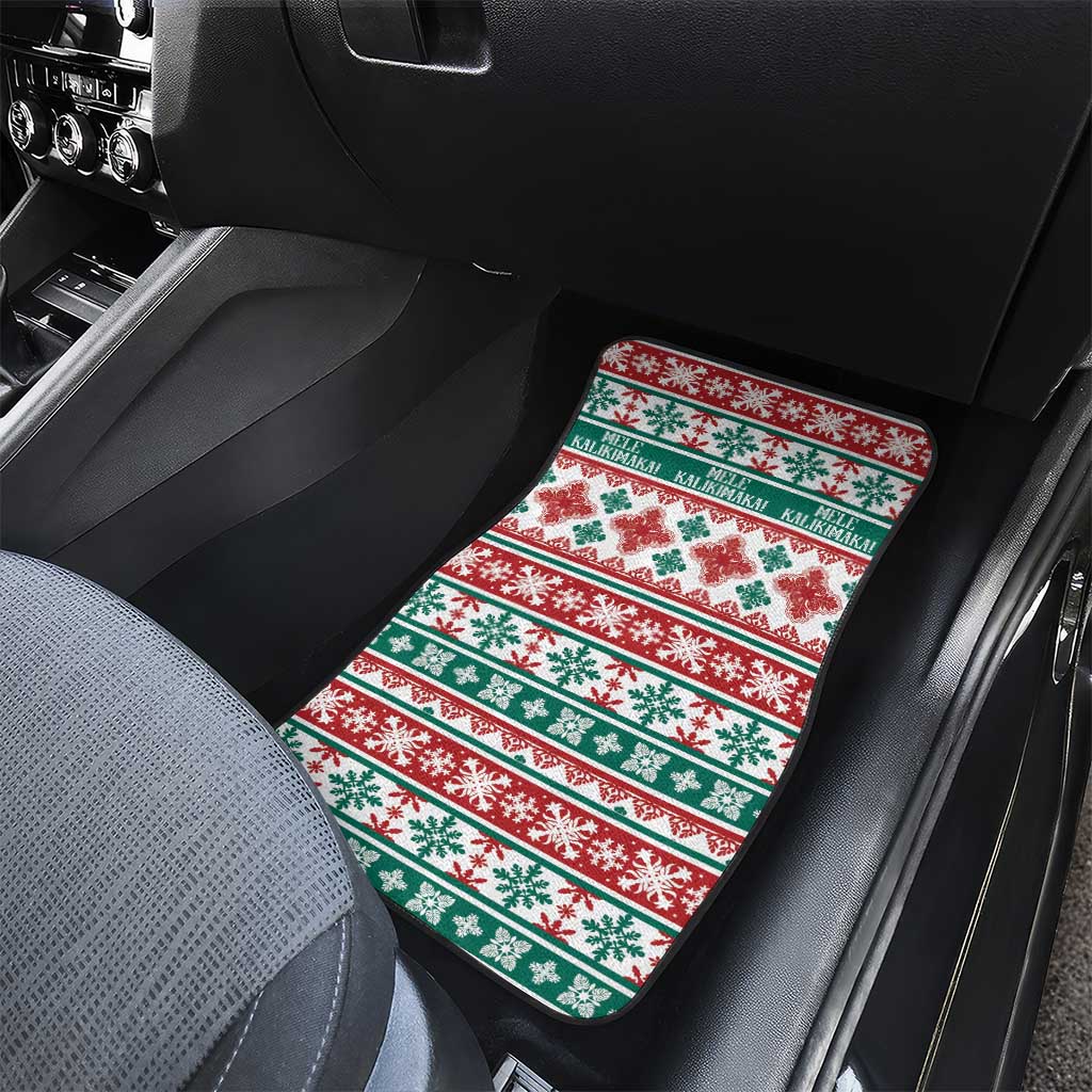 Mele Kalikimaka Hawaii Christmas Car Mats Hawaiian Quilt Pattern Style - Polynesian Pride