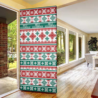 Mele Kalikimaka Hawaii Christmas Door Cover Hawaiian Quilt Pattern Style - Polynesian Pride