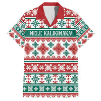 Mele Kalikimaka Hawaii Christmas Family Matching Off The Shoulder Long Sleeve Dress and Hawaiian Shirt Hawaiian Quilt Pattern Style - Polynesian Pride