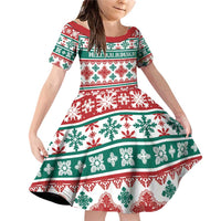 Mele Kalikimaka Hawaii Christmas Family Matching Off Shoulder Short Dress and Hawaiian Shirt Hawaiian Quilt Pattern Style - Polynesian Pride