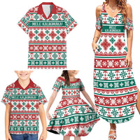 Mele Kalikimaka Hawaii Christmas Family Matching Summer Maxi Dress and Hawaiian Shirt Hawaiian Quilt Pattern Style - Polynesian Pride