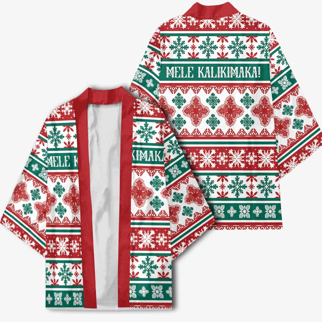 Mele Kalikimaka Hawaii Christmas Kimono Hawaiian Quilt Pattern Style - Polynesian Pride