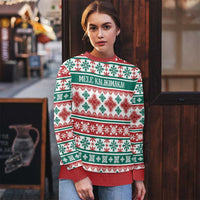 Mele Kalikimaka Hawaii Christmas Ugly Christmas Sweater Hawaiian Quilt Pattern Style - Polynesian Pride