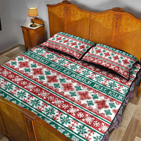 Mele Kalikimaka Hawaii Christmas Quilt Bed Set Hawaiian Quilt Pattern Style - Polynesian Pride