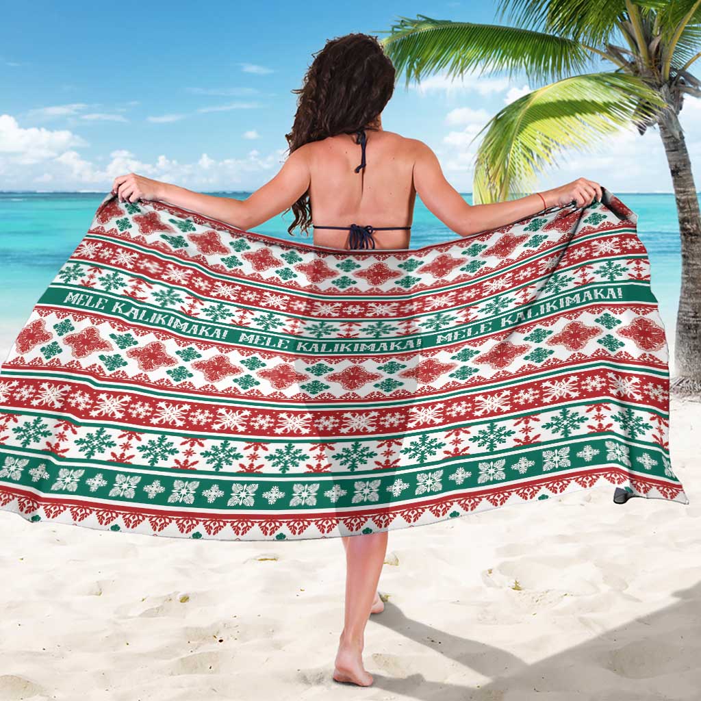 Mele Kalikimaka Hawaii Christmas Sarong Hawaiian Quilt Pattern Style - Polynesian Pride