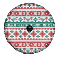 Mele Kalikimaka Hawaii Christmas Spare Tire Cover Hawaiian Quilt Pattern Style - Polynesian Pride
