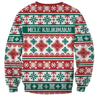 Mele Kalikimaka Hawaii Christmas Sweatshirt Hawaiian Quilt Pattern Style - Polynesian Pride
