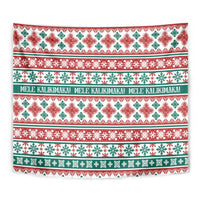 Mele Kalikimaka Hawaii Christmas Tapestry Hawaiian Quilt Pattern Style - Polynesian Pride