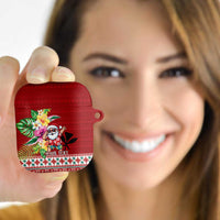 Santa Surf Mele Kalikimaka Personalized AirPods Case Aloha Tropical Christmas Vibes LT9 - Polynesian Pride
