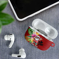 Santa Surf Mele Kalikimaka Personalized AirPods Case Aloha Tropical Christmas Vibes LT9 - Polynesian Pride