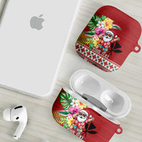 Santa Surf Mele Kalikimaka Personalized AirPods Case Aloha Tropical Christmas Vibes LT9 - Polynesian Pride