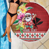 Santa Surf Mele Kalikimaka Personalized Beach Blanket Aloha Tropical Christmas Vibes LT9 - Polynesian Pride