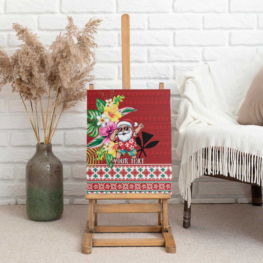 Santa Surf Mele Kalikimaka Personalized Canvas Wall Art Aloha Tropical Christmas Vibes LT9 - Polynesian Pride