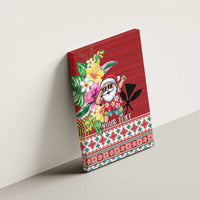 Santa Surf Mele Kalikimaka Personalized Canvas Wall Art Aloha Tropical Christmas Vibes LT9 - Polynesian Pride