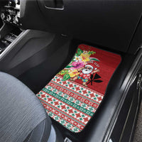 Santa Surf Mele Kalikimaka Personalized Car Mats Aloha Tropical Christmas Vibes LT9 - Polynesian Pride