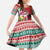 Santa Surf Mele Kalikimaka Personalized Family Matching Off The Shoulder Long Sleeve Dress and Hawaiian Shirt Aloha Tropical Christmas Vibes - Polynesian Pride