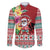 Santa Surf Mele Kalikimaka Personalized Family Matching Off Shoulder Short Dress and Hawaiian Shirt Aloha Tropical Christmas Vibes - Polynesian Pride