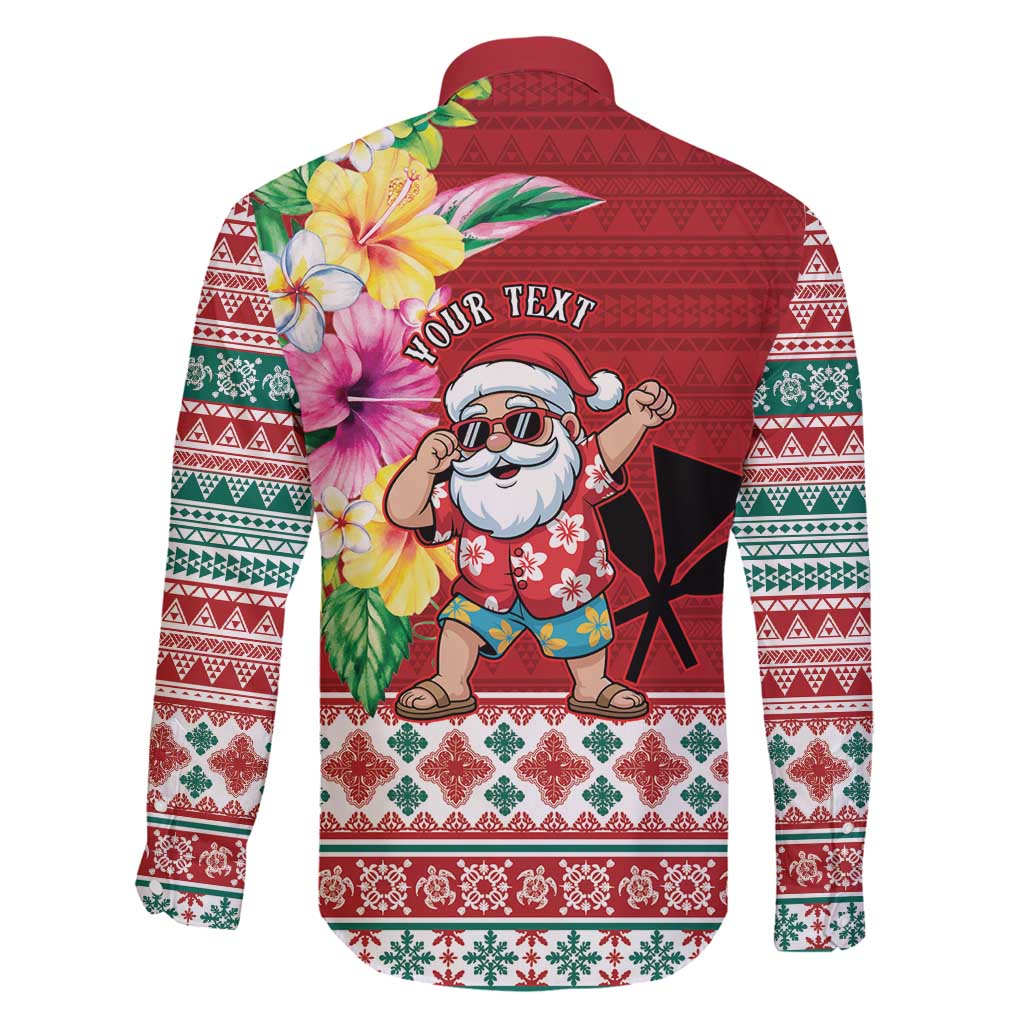 Santa Surf Mele Kalikimaka Personalized Family Matching Tank Maxi Dress and Hawaiian Shirt Aloha Tropical Christmas Vibes - Polynesian Pride