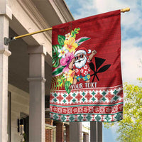Santa Surf Mele Kalikimaka Personalized Garden Flag Aloha Tropical Christmas Vibes - Polynesian Pride