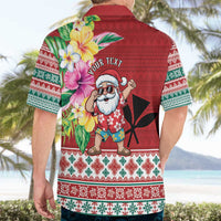 Santa Surf Mele Kalikimaka Personalized Hawaiian Shirt Aloha Tropical Christmas Vibes - Polynesian Pride