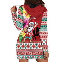 Santa Surf Mele Kalikimaka Personalized Hoodie Dress Aloha Tropical Christmas Vibes - Polynesian Pride