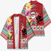 Santa Surf Mele Kalikimaka Personalized Kimono Aloha Tropical Christmas Vibes - Polynesian Pride