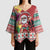 Santa Surf Mele Kalikimaka Personalized Kimono Sleeve Blouse Aloha Tropical Christmas Vibes - Polynesian Pride