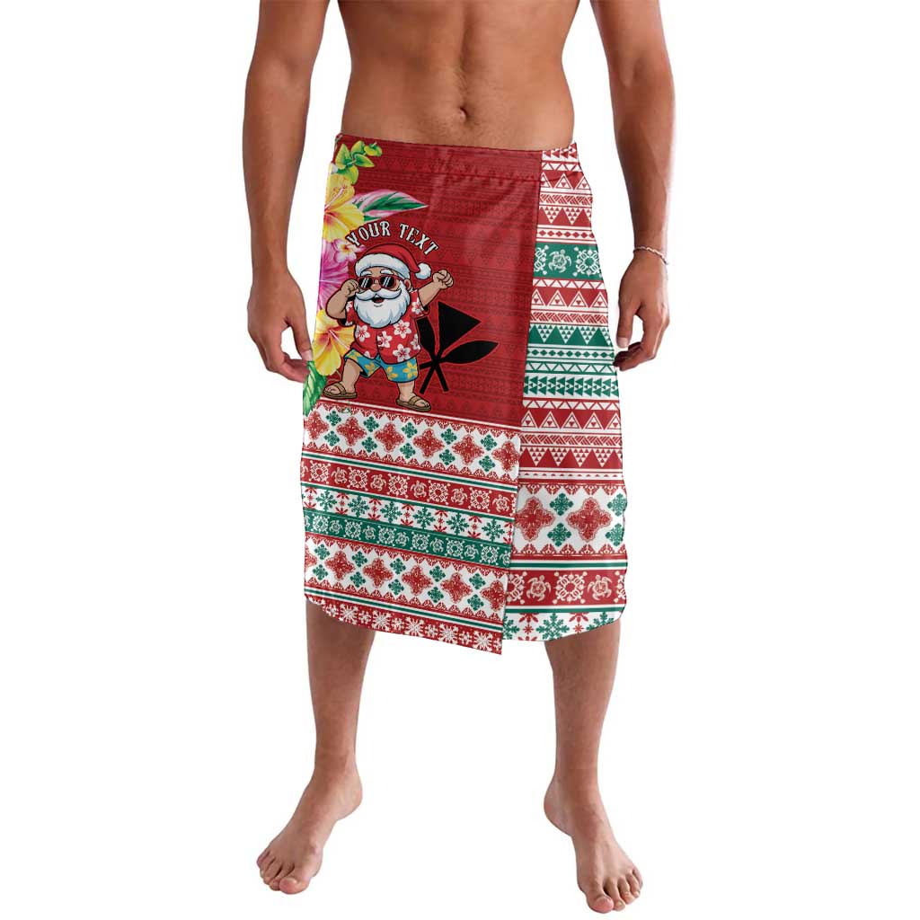 Santa Surf Mele Kalikimaka Personalized Lavalava Aloha Tropical Christmas Vibes - Polynesian Pride