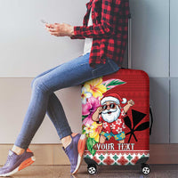Santa Surf Mele Kalikimaka Personalized Luggage Cover Aloha Tropical Christmas Vibes - Polynesian Pride