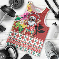Santa Surf Mele Kalikimaka Personalized Men Tank Top Aloha Tropical Christmas Vibes - Polynesian Pride