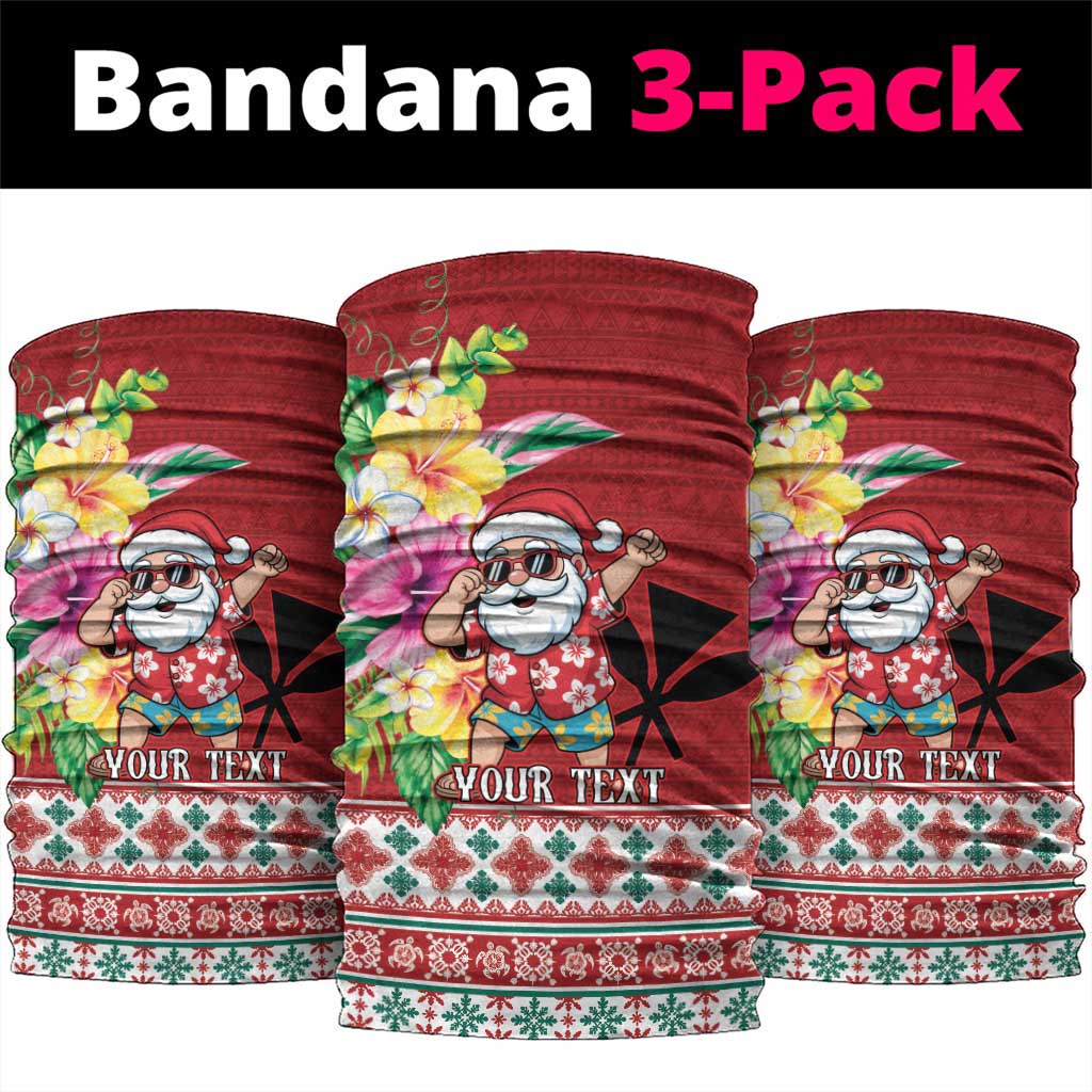 Santa Surf Mele Kalikimaka Personalized Neck Gaiter Aloha Tropical Christmas Vibes - Polynesian Pride