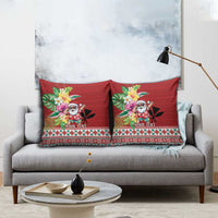 Santa Surf Mele Kalikimaka Personalized Pillow Cover Aloha Tropical Christmas Vibes - Polynesian Pride