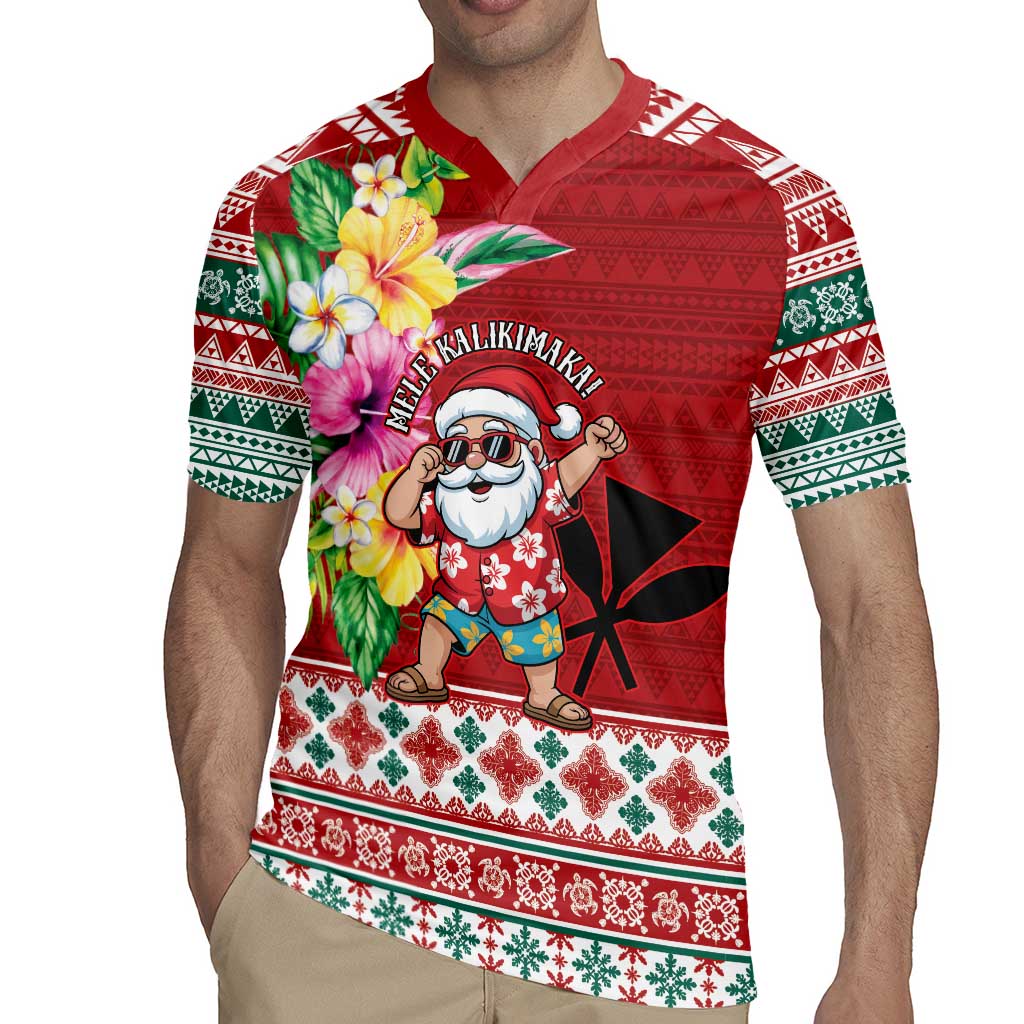 Santa Surf Mele Kalikimaka Personalized Rugby Jersey Aloha Tropical Christmas Vibes LT9 - Polynesian Pride