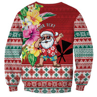 Santa Surf Mele Kalikimaka Personalized Sweatshirt Aloha Tropical Christmas Vibes LT9 - Polynesian Pride