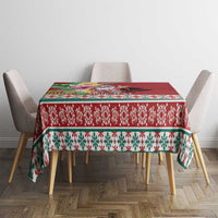 Santa Surf Mele Kalikimaka Personalized Tablecloth Aloha Tropical Christmas Vibes - Polynesian Pride