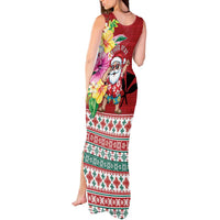 Santa Surf Mele Kalikimaka Personalized Tank Maxi Dress Aloha Tropical Christmas Vibes - Polynesian Pride