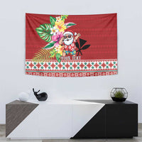 Santa Surf Mele Kalikimaka Personalized Tapestry Aloha Tropical Christmas Vibes - Polynesian Pride