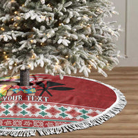 Santa Surf Mele Kalikimaka Personalized Tree Skirt Aloha Tropical Christmas Vibes LT9 - Polynesian Pride