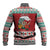 Shaka Sign Skull Mele Kalikimaka Personalized Baseball Jacket Hawaiian Quilt Pattern - Polynesian Pride