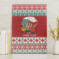 Shaka Sign Skull Mele Kalikimaka Personalized Canvas Wall Art Hawaiian Quilt Pattern - Polynesian Pride