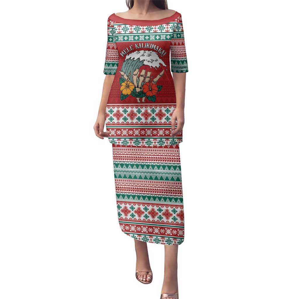 Shaka Sign Skull Mele Kalikimaka Personalized Family Matching Puletasi and Hawaiian Shirt Hawaiian Quilt Pattern - Polynesian Pride